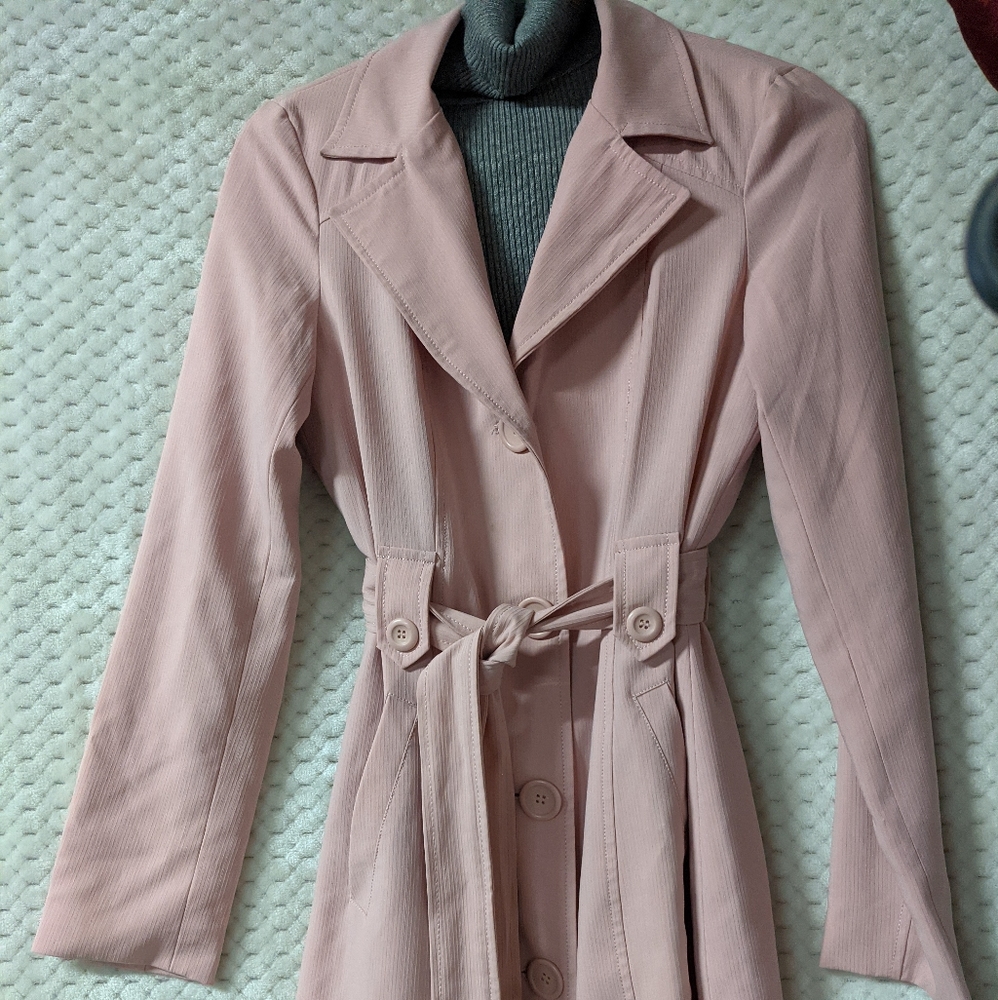Doki-Geki trench coat. Small pink